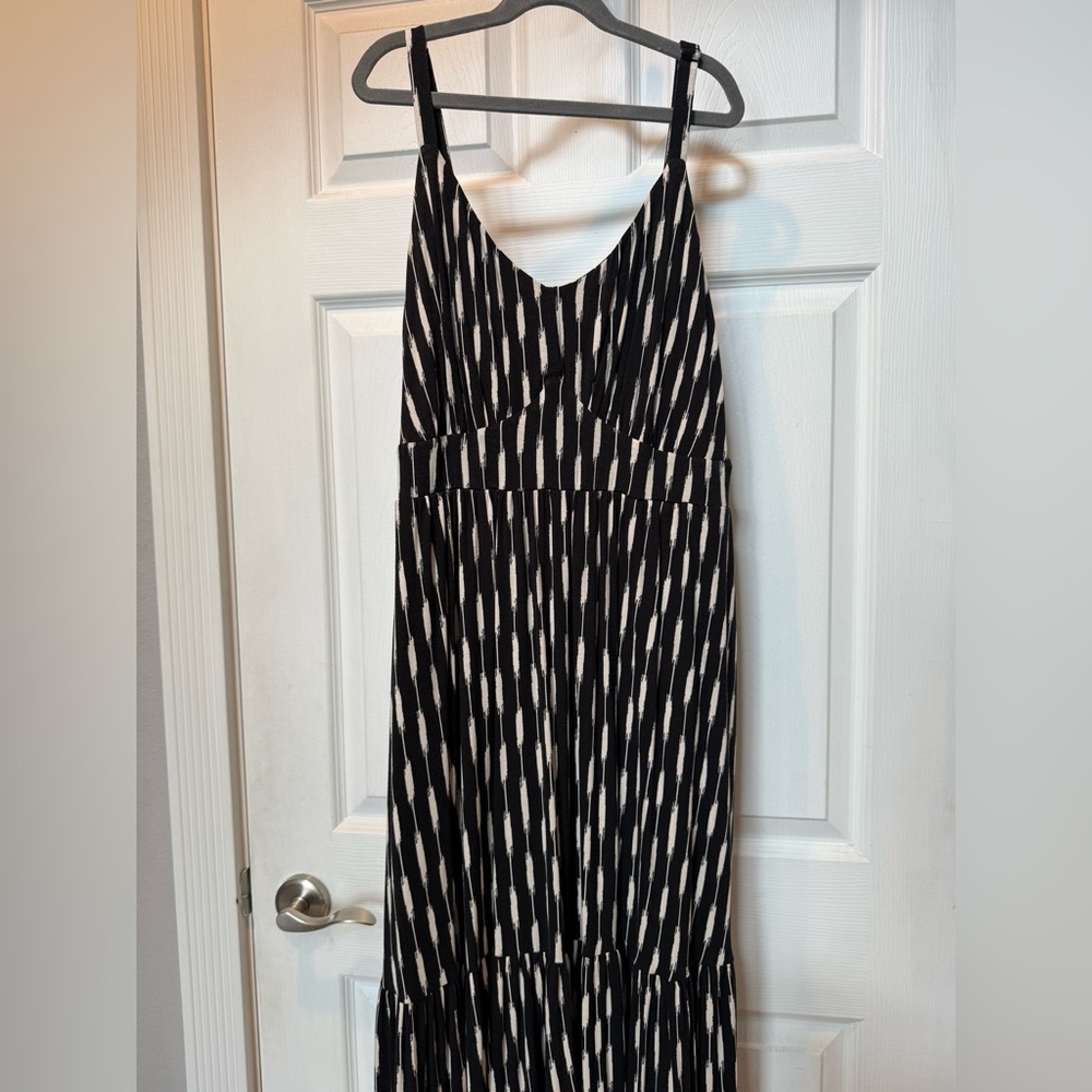 Torrid Black and Cream Striped Dress